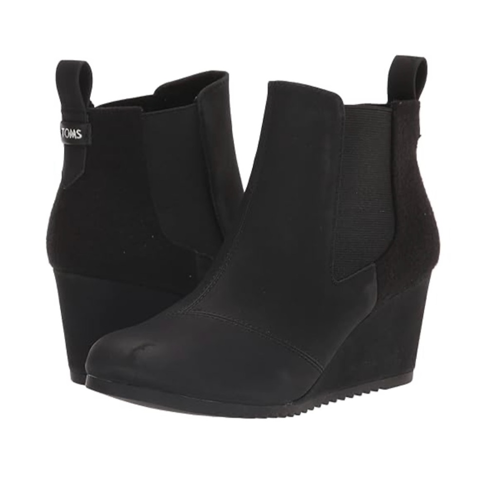 TOMS Women's Sleek Black Ankle Booties